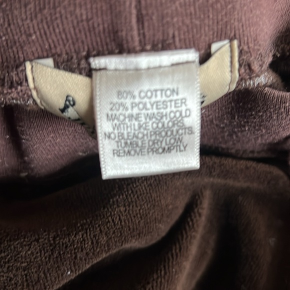 🛍️Juicy Couture Vintage Y2k (1999-2000) Velour Pants Brown XXL (12-14?) - Picture 3 of 8